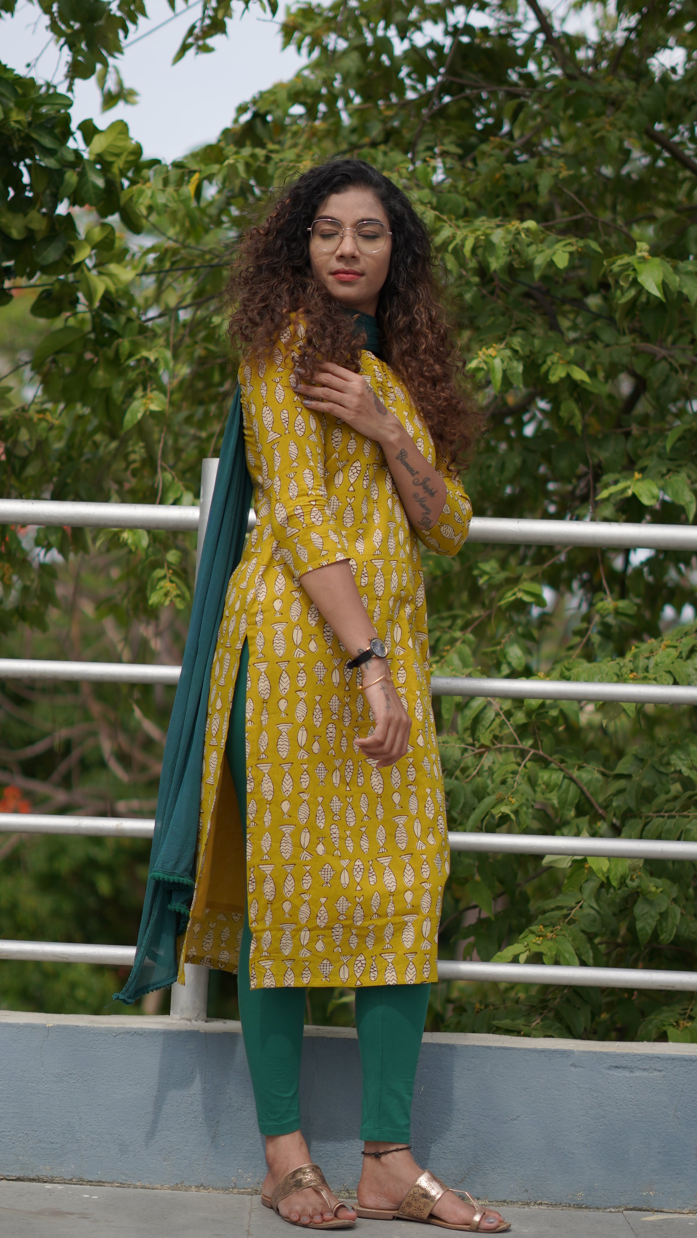 Mustard Fish Kurti