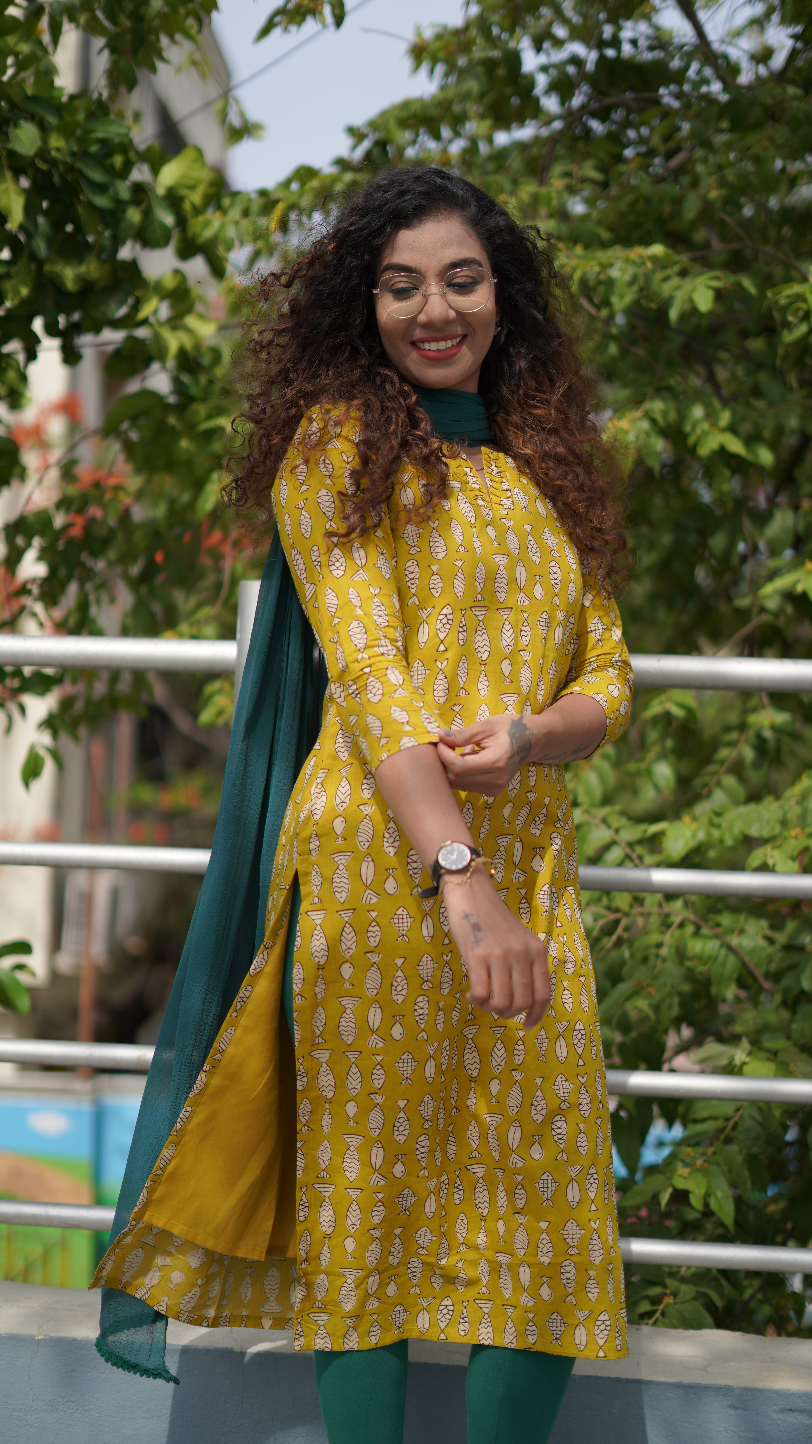 Mustard Fish Kurti