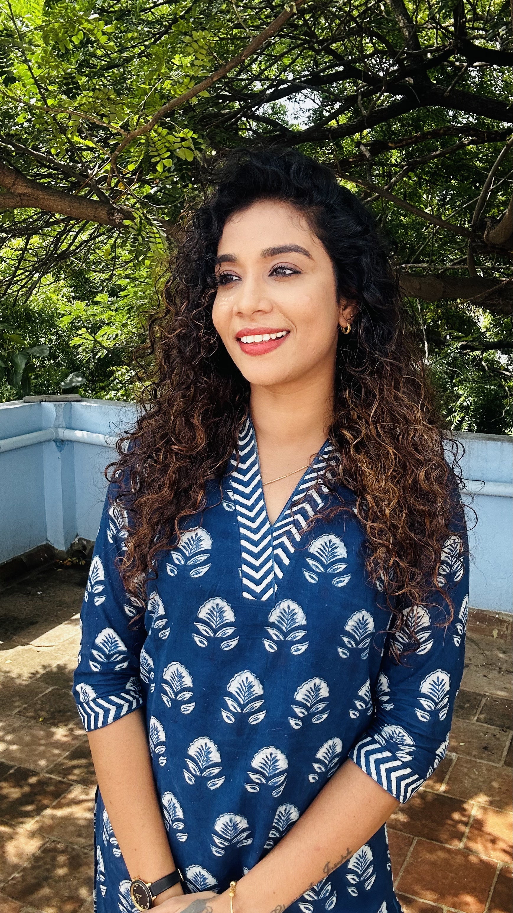 Bagru Indigo Kurtha Set