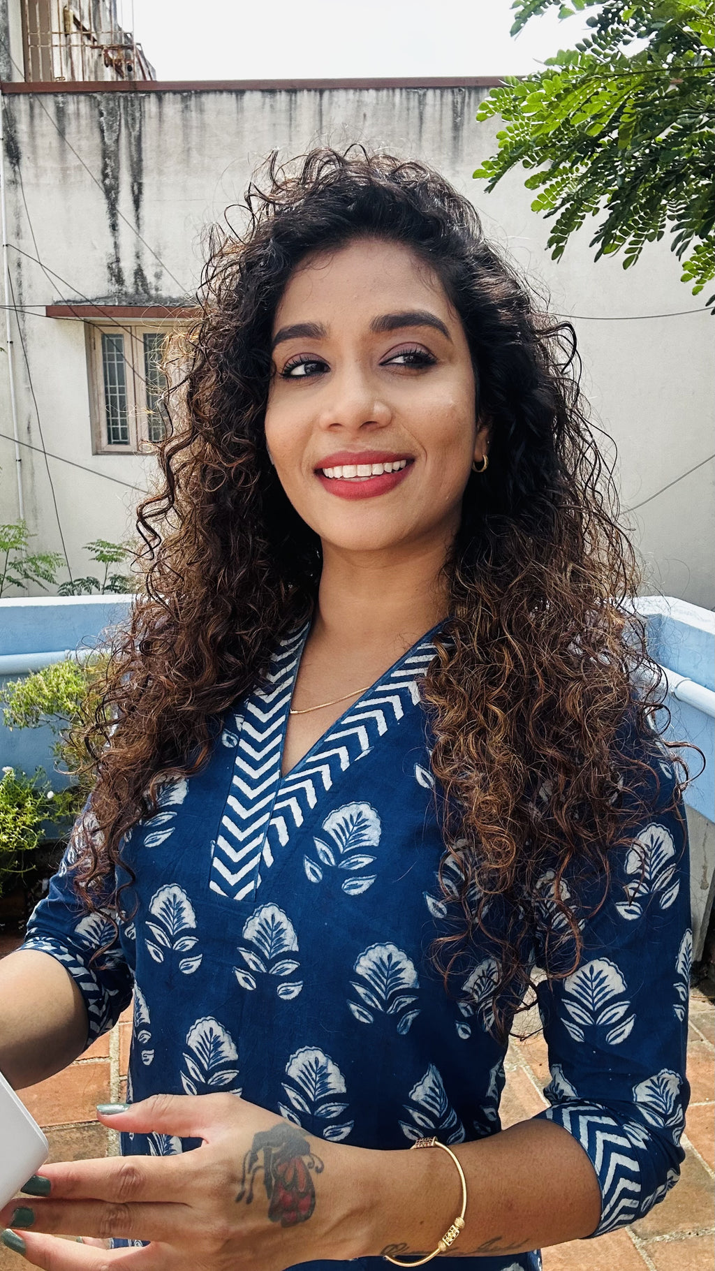 Bagru Indigo Kurtha Set