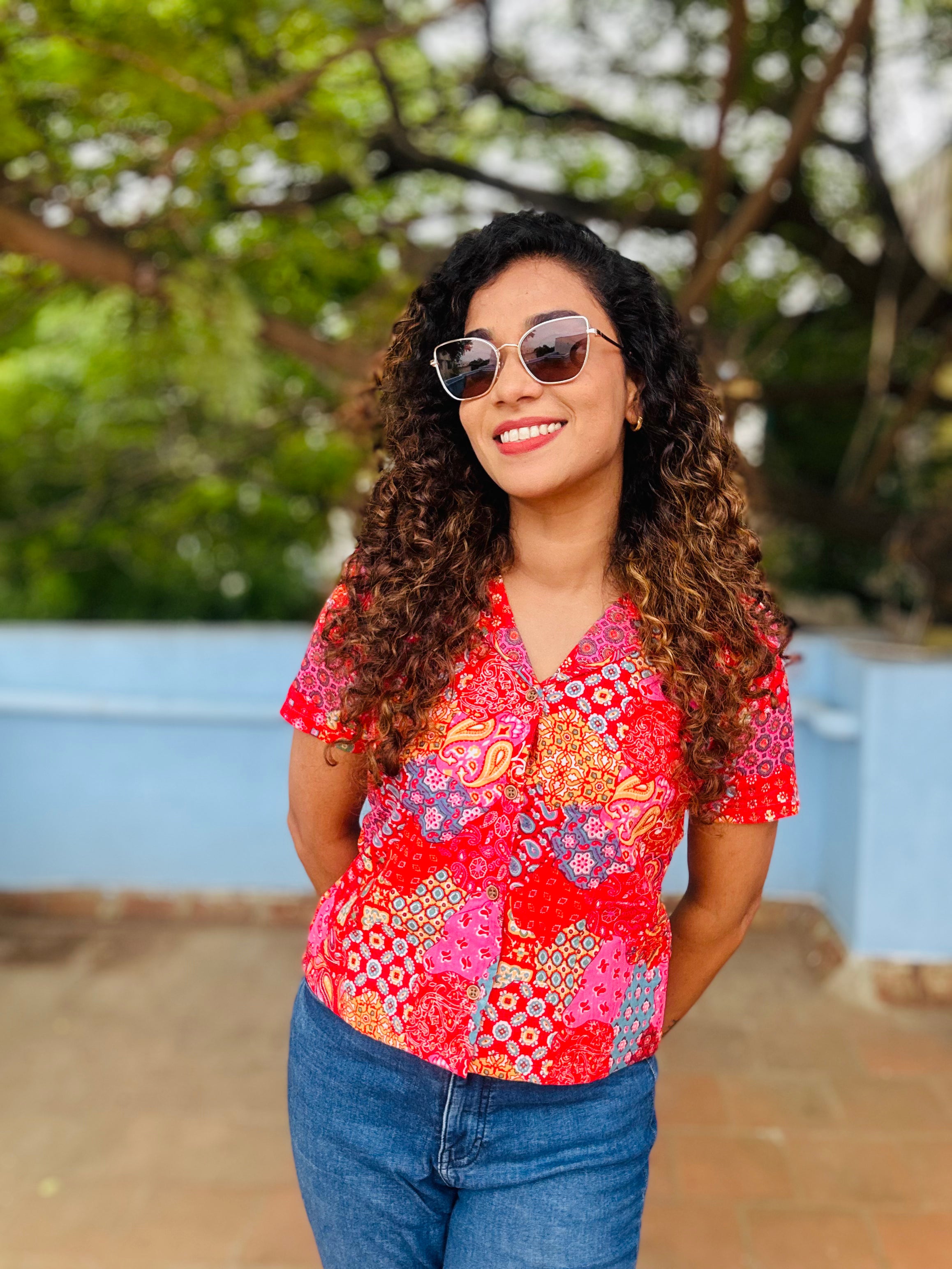 Vibrant Red Crop Top