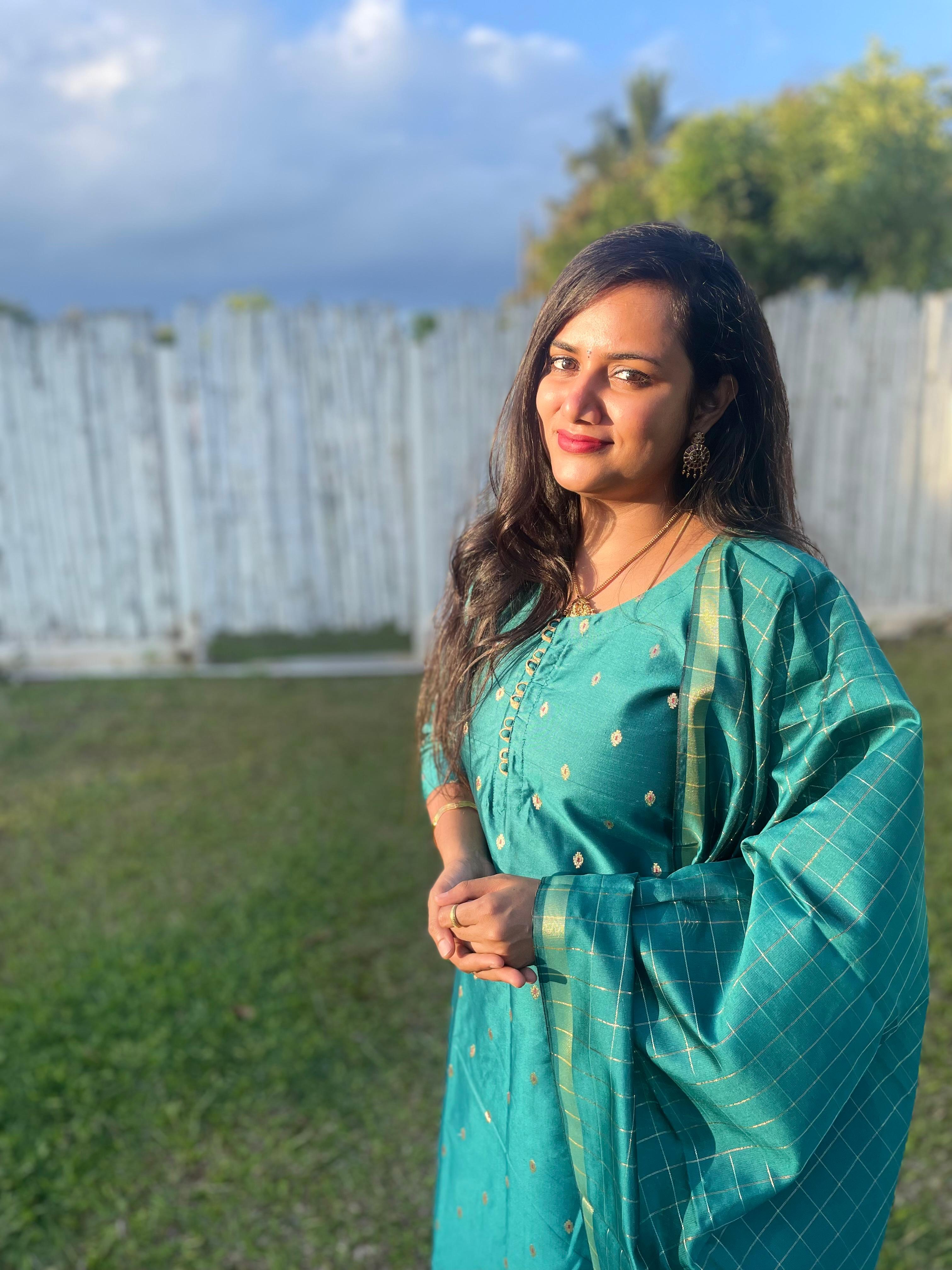 Teal Silk Kurta Set with Golden Embroidery & Matching Dupatta (3-Piece)